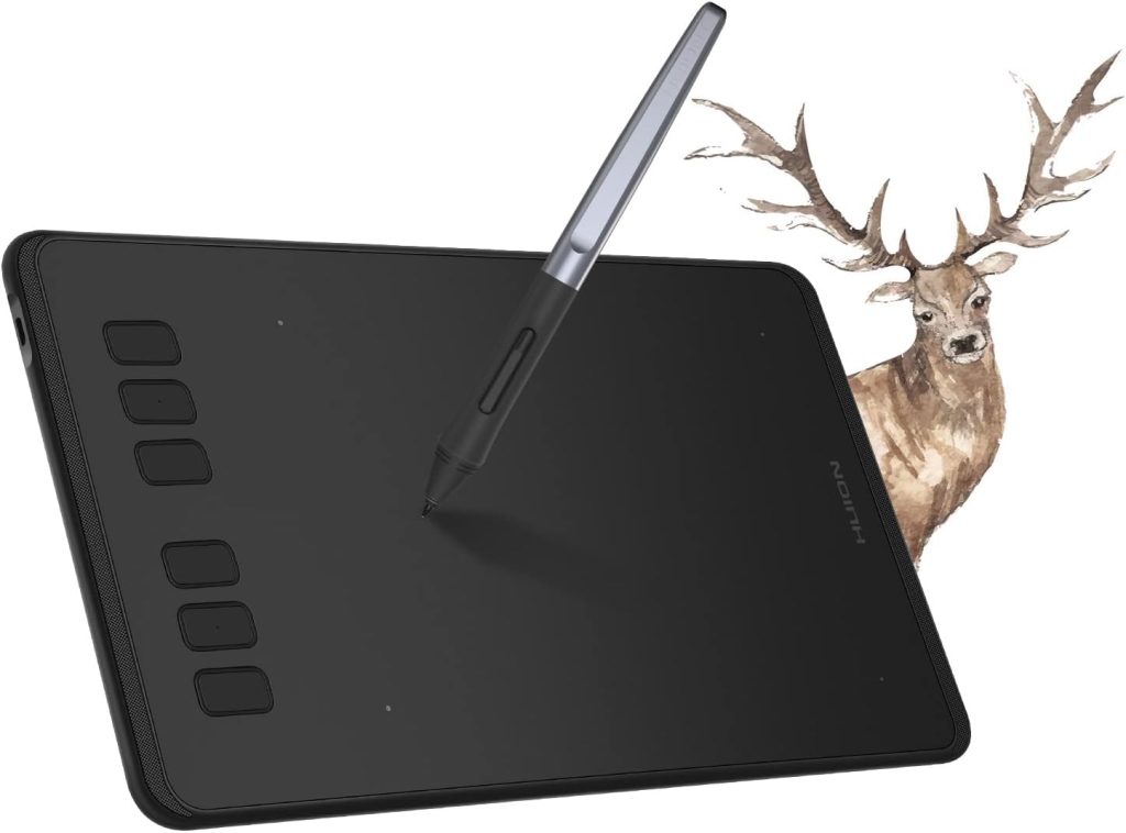 Drawing Tablet HUION Inspiroy H640P Graphics Tablet with Battery-Free Stylus 8192 Pressure Sensitivity 6 Hot Keys, 6 x 4inch Pen Tablet for Digital Art, Design  Animation, Work with Mac, PC  Mobile