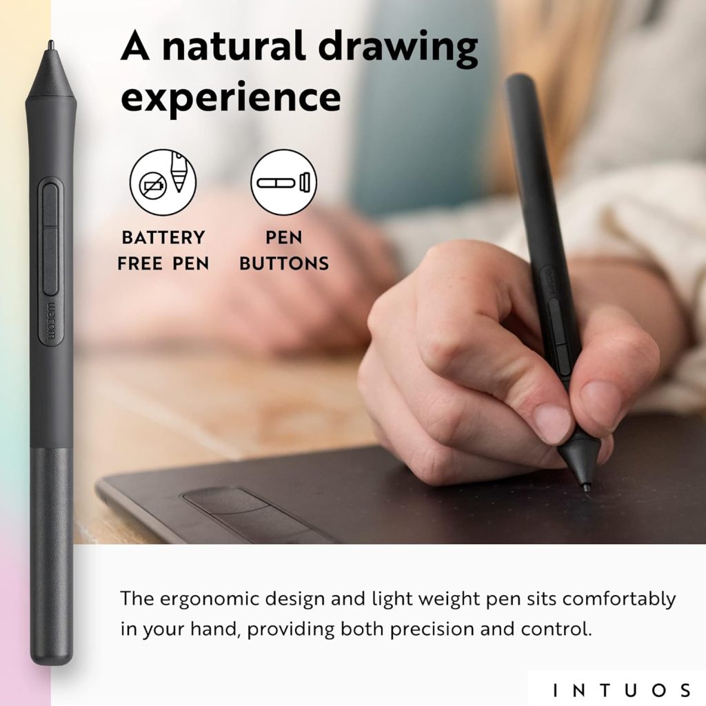 Wacom Intuos Small Graphics Drawing Tablet, includes Training  Software; 4 Customizable ExpressKeys Compatible With Chromebook Mac Android  Windows, drawing, photo/video editing, design  education